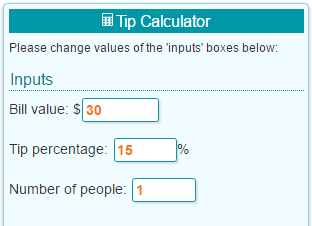 tip calculator